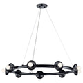 KICHLER 52642BK Palta 34.5 Inch 9 Light Chandelier In Black