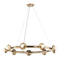 KICHLER 52642CPZ Palta 34.5 Inch 9 Light Chandelier In Champagne Bronze