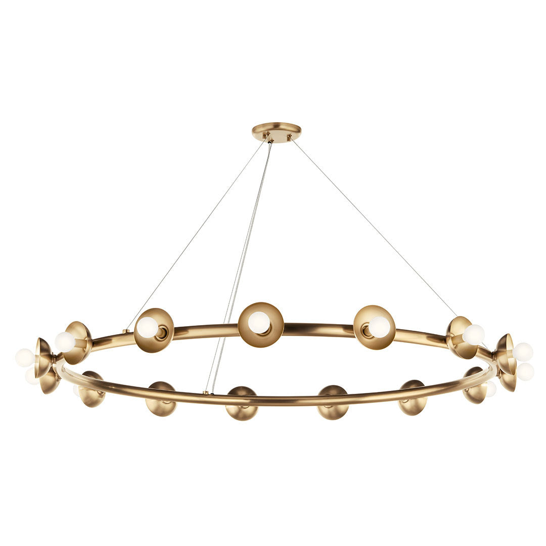 KICHLER 52644CPZ Palta 50 Inch 15 Light Chandelier In Champagne Bronze