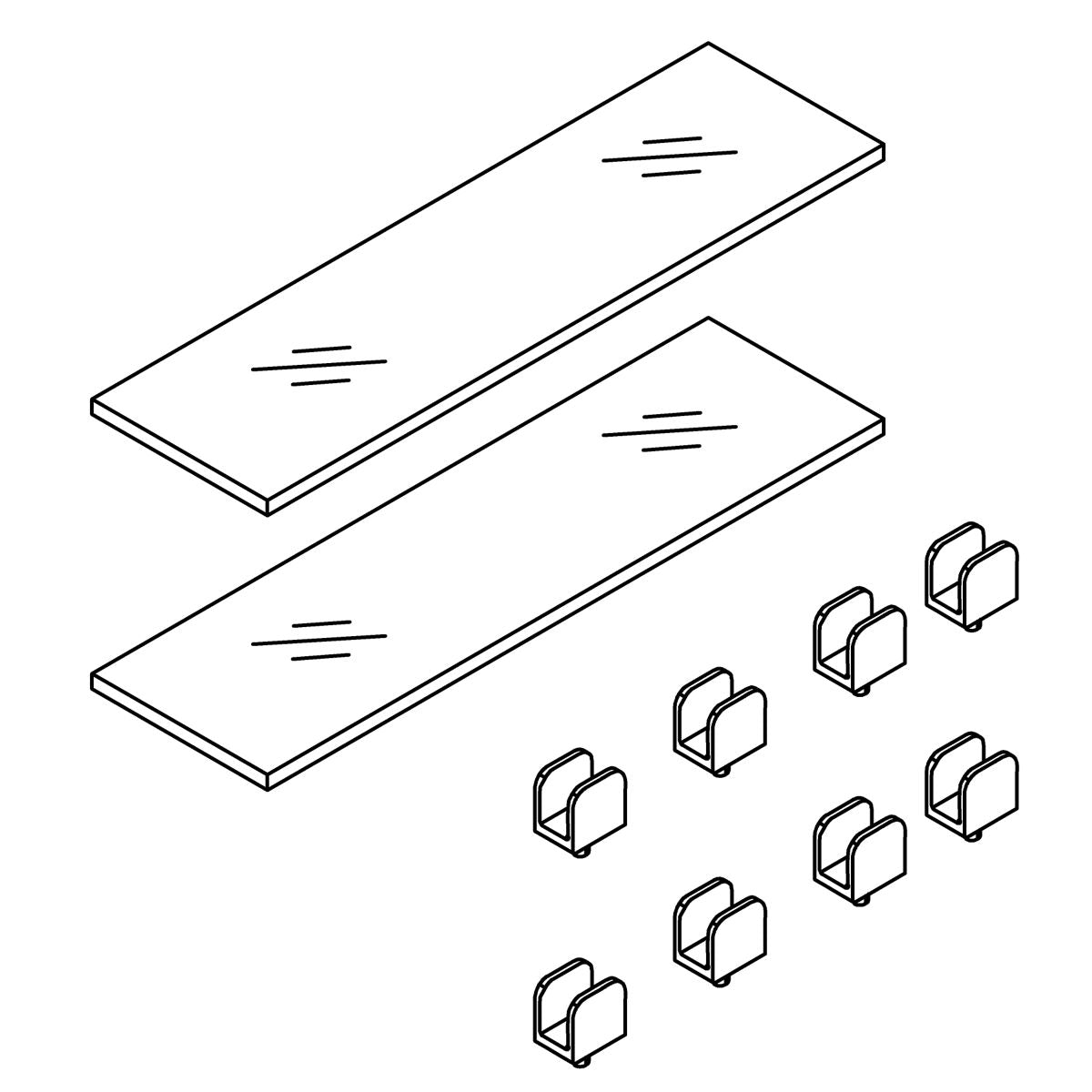 KOHLER Service Kit, 16" Shelf With C Clips, K-1458579