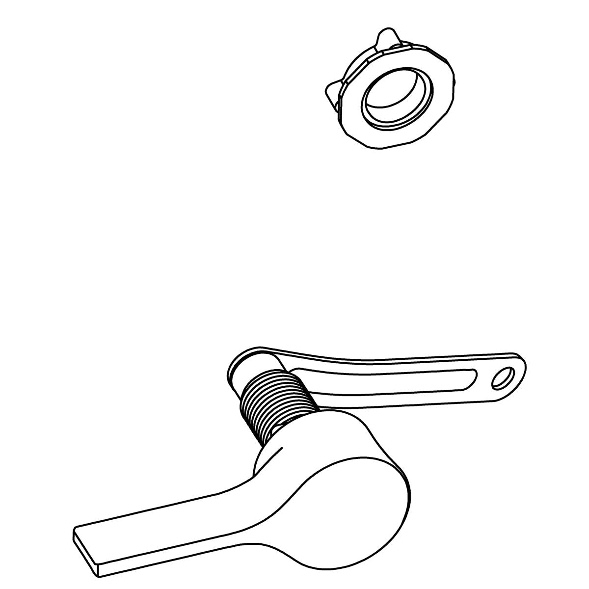 KOHLER Trip Lever Service Kit, Rh - Polished Chrome, K-1458589-CP