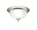 KICHLER 8064NI Dover 2 Light Flush Mount Brushed Nickel
