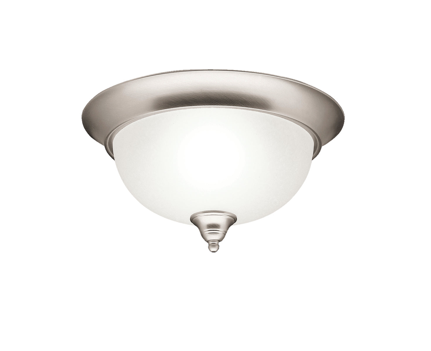 KICHLER 8064NI Dover 2 Light Flush Mount Brushed Nickel