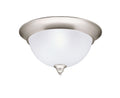 KICHLER 8065NI Dover 16" 3 Light Flush Mount Brushed Nickel