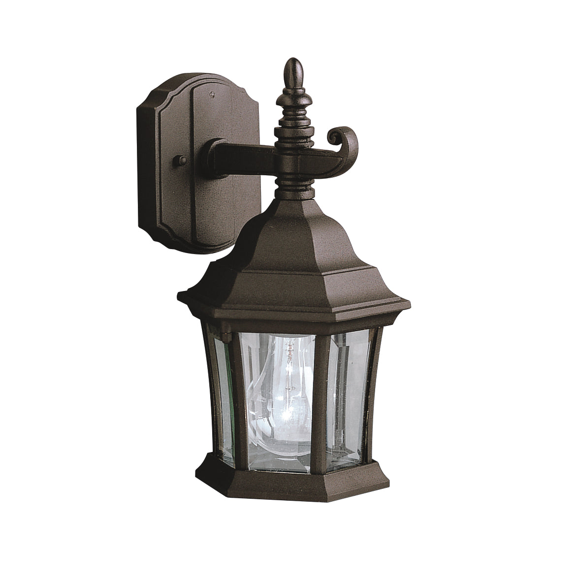 KICHLER 9788BK Townhouse 1 Light Wall Light Black