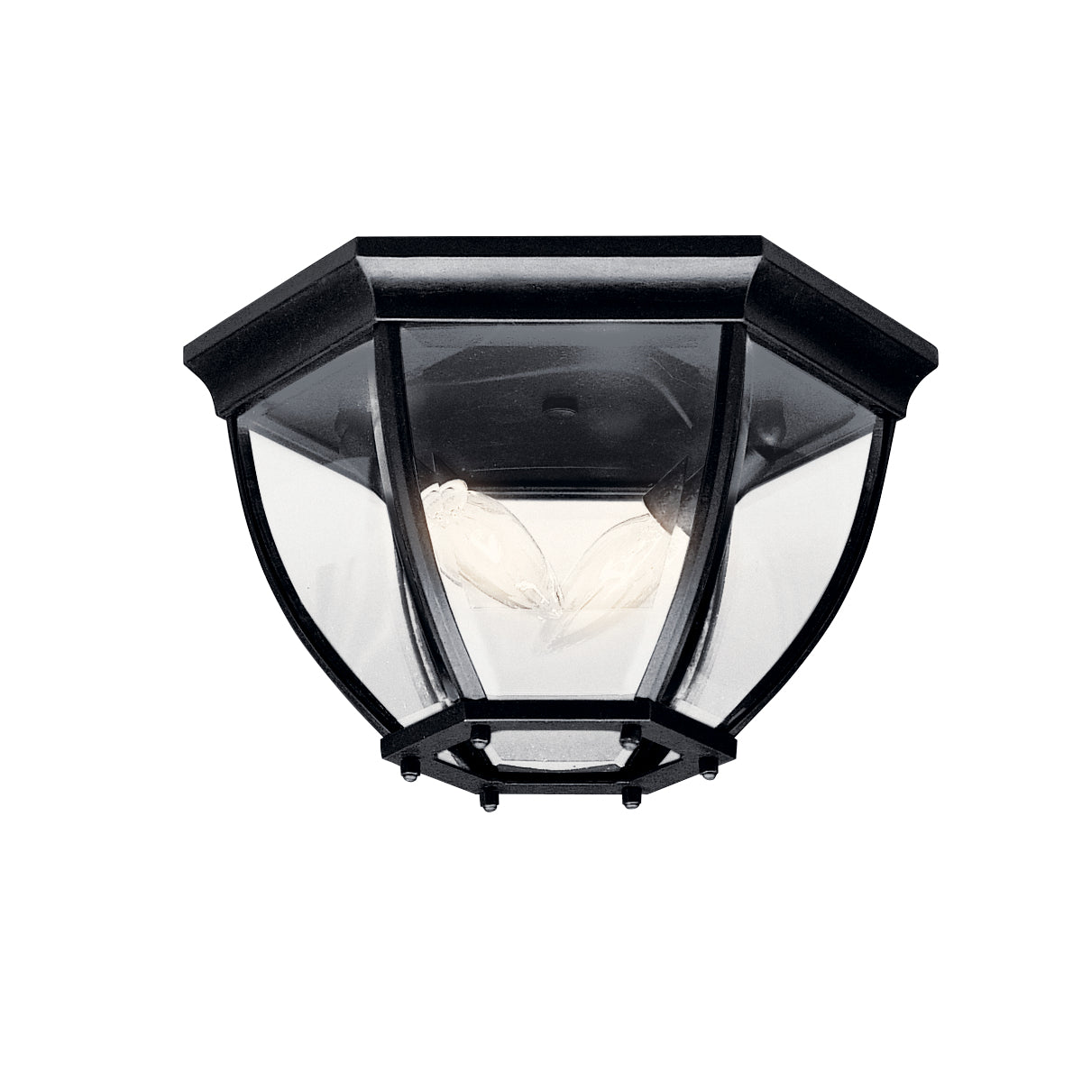 KICHLER 9886BK Barrie 2 Light Flush Mount Black