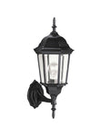 KICHLER 9654BK Madison 22.75" 1 Light Outdoor Wall Light With Clear Beveled Glass In Black