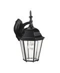 KICHLER 9655BK Madison 17" 1 Light Wall Light With Clear Beveled Glass In Black