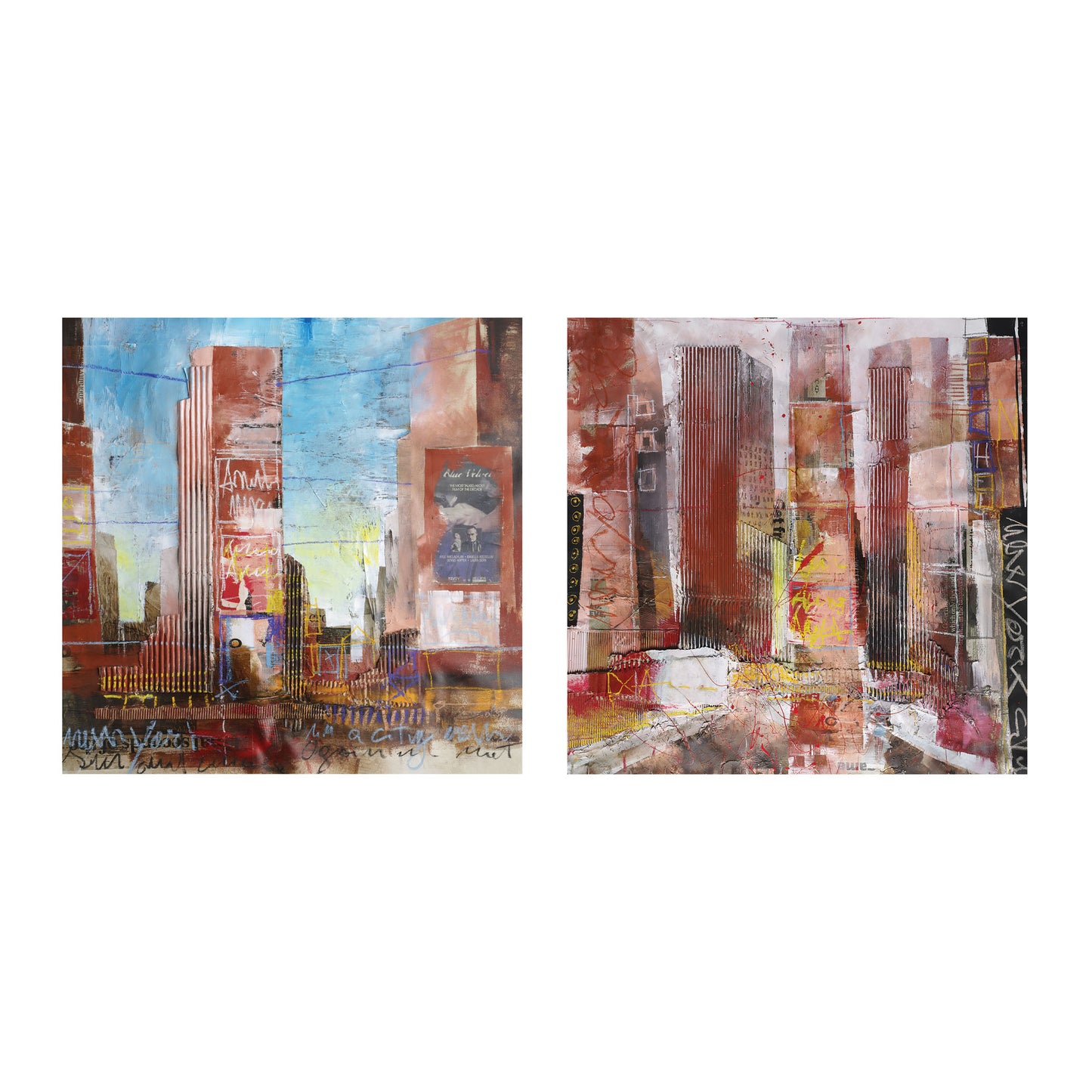 ELK STUDIO 146-004/S2 New York City IV (Exclusive Alberto Di Serafino Print on Canvas, Hand-painted Embellishments)