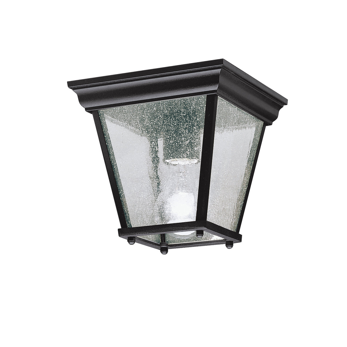 KICHLER 9859BK 7.25" 1 Light Flush Mount Black