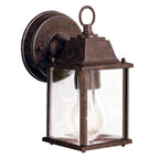 KICHLER 9794TZ Barrie 8.5" 1 Light Outdoor Wall Light With Clear Beveled Glass In Tannery Bronze