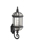 KICHLER 9736BK Barrie 21.75" 1 Light Outdoor Wall Light With Clear Beveled Glass In Black