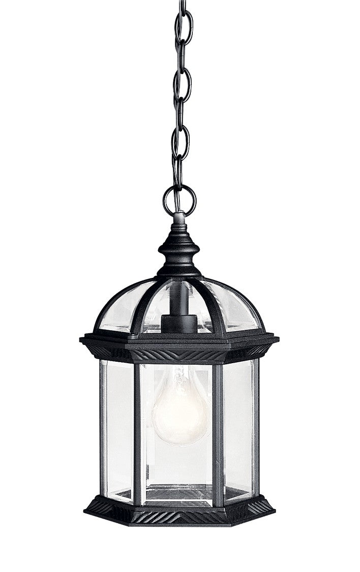 KICHLER 9835BK Barrie 1 Light Pendant Black