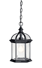 KICHLER 9835BK Barrie 1 Light Pendant Black