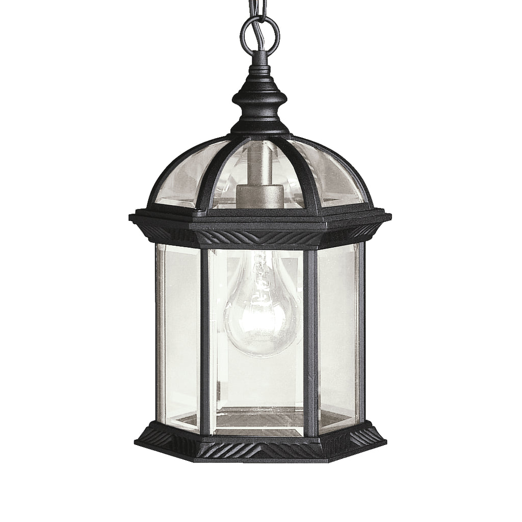 KICHLER 9835BK Barrie 1 Light Pendant Black