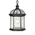 KICHLER 9835BK Barrie 1 Light Pendant Black