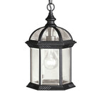 KICHLER 9835BK Barrie 1 Light Pendant Black