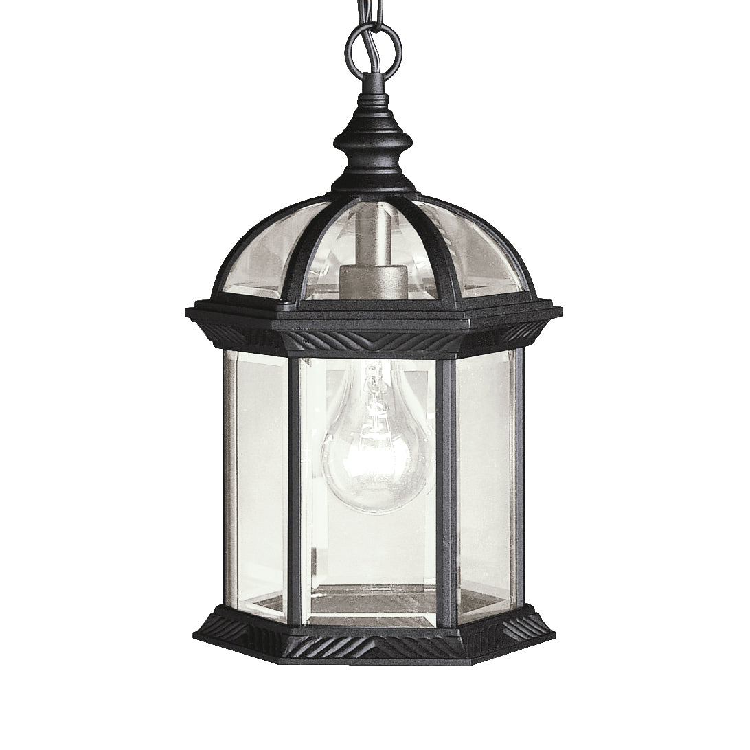 KICHLER 9835BK Barrie 1 Light Pendant Black