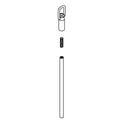 KOHLER Downrod, ∅12.5 X 420Mm X T1.2Mm & Loop - Gunmetal, K-1461522-GNL