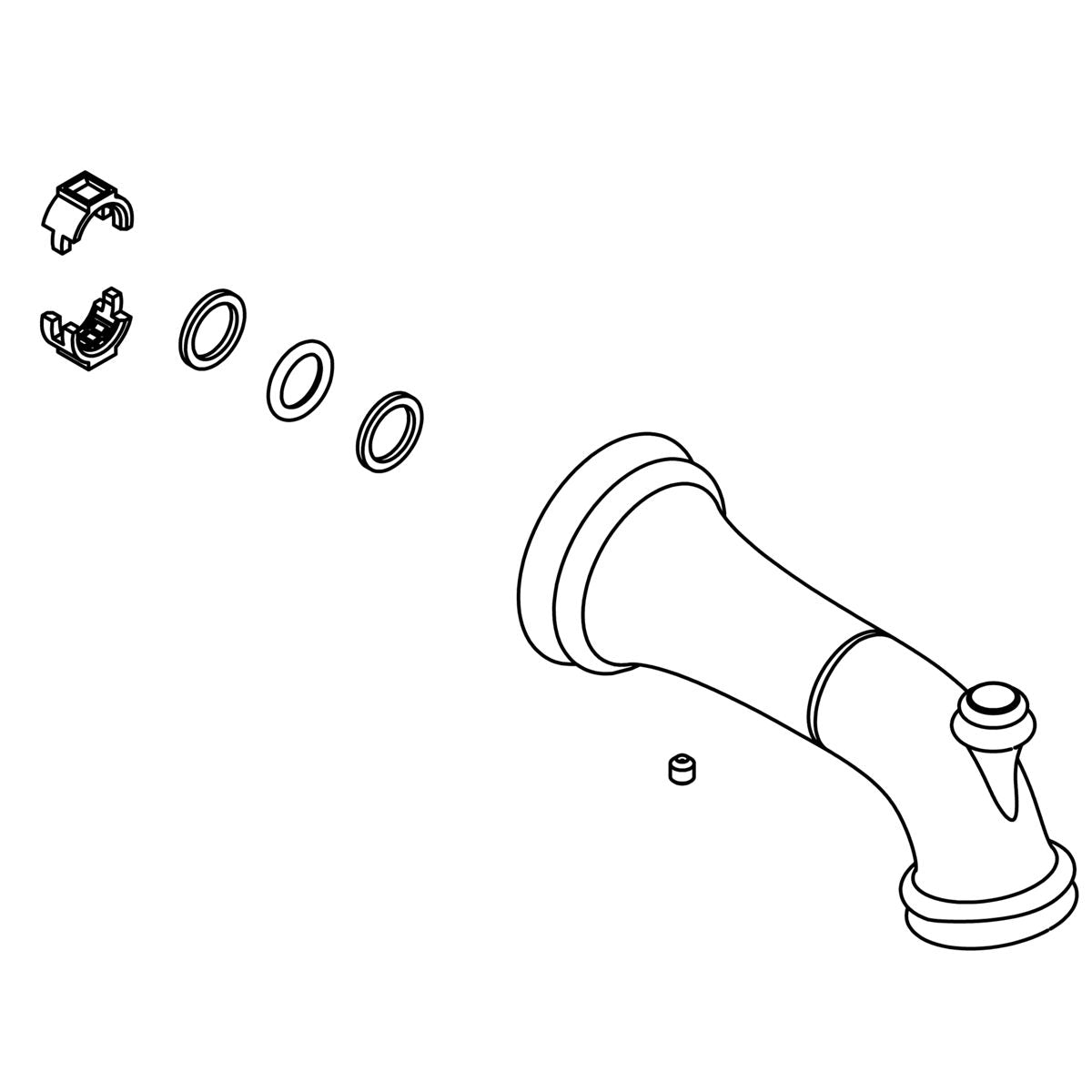 KOHLER Assembly, Bath Spout - Oil-Rubbed Bronze, K-1463153-2BZ