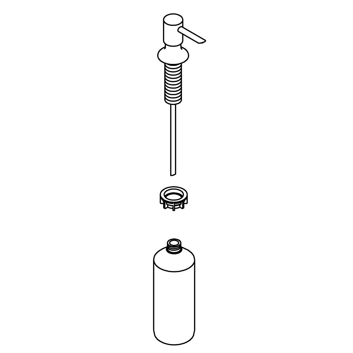 KOHLER Soap Dispenser Assembly - Vibrant Brushed Moderne Brass, K-1466573-2MB