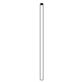 KOHLER Downrod, ∅12.5 X 457Mm X 1.5Mm - Gunmetal, K-1466663-GNL