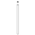 KOHLER Downrod, ∅19 X 457Mm X 1.2Mm - Matte Black, K-1466665-BLL
