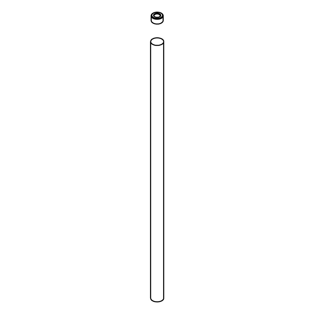 KOHLER Downrod, ∅19 X 457Mm X 1.2Mm - Matte Black, K-1466665-BLL