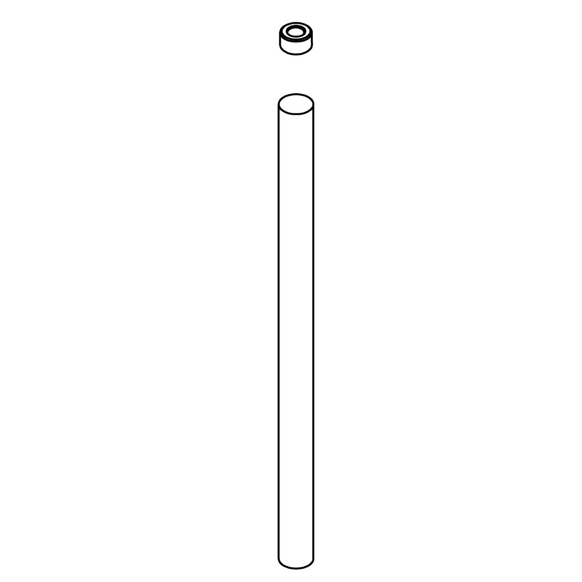 KOHLER Downrod, ∅19 X 305Mm X 1.2Mm - Matte Black, K-1466666-BLL