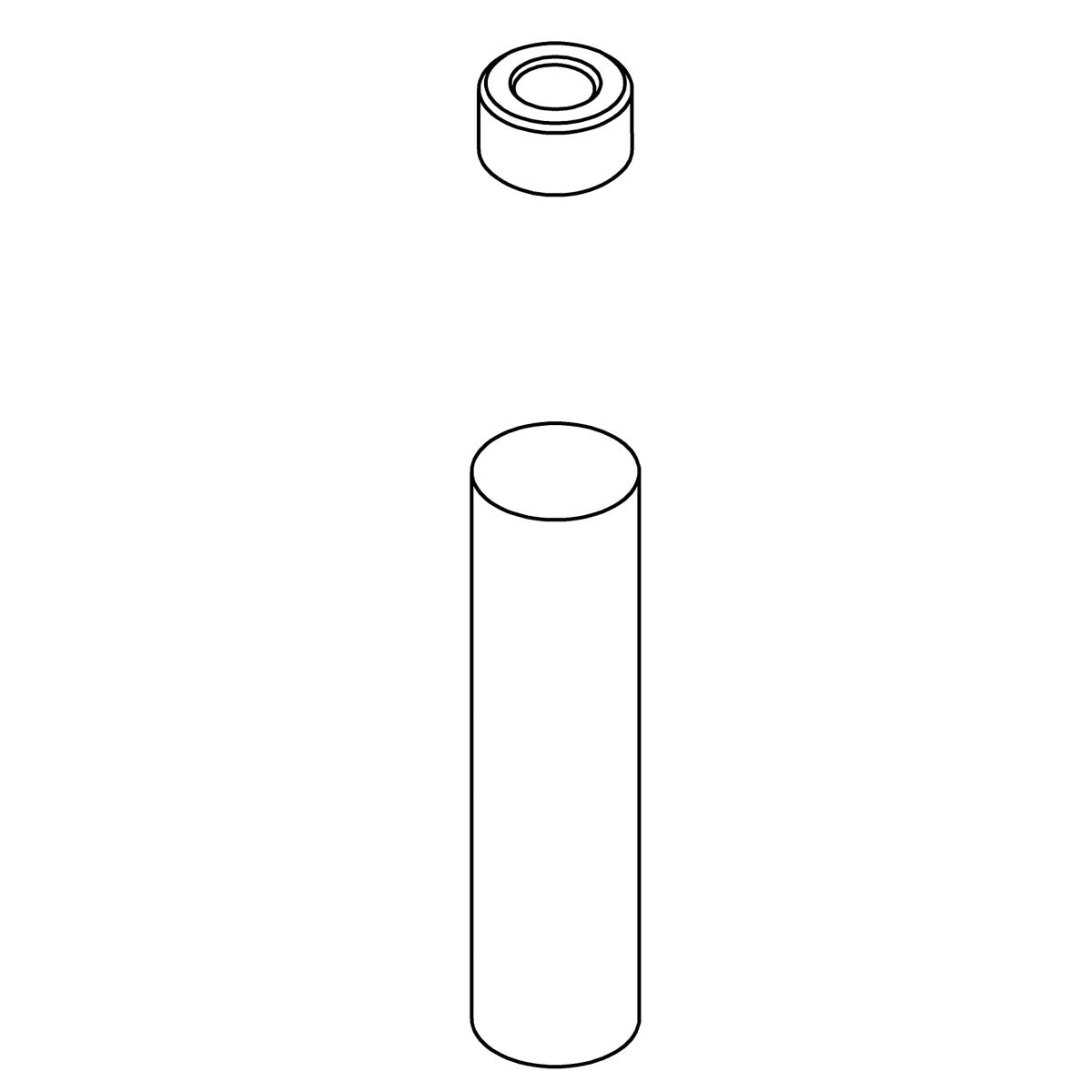 KOHLER Downrod, ∅19 X 76Mm X 1.2Mm - Matte Black, K-1466668-BLL