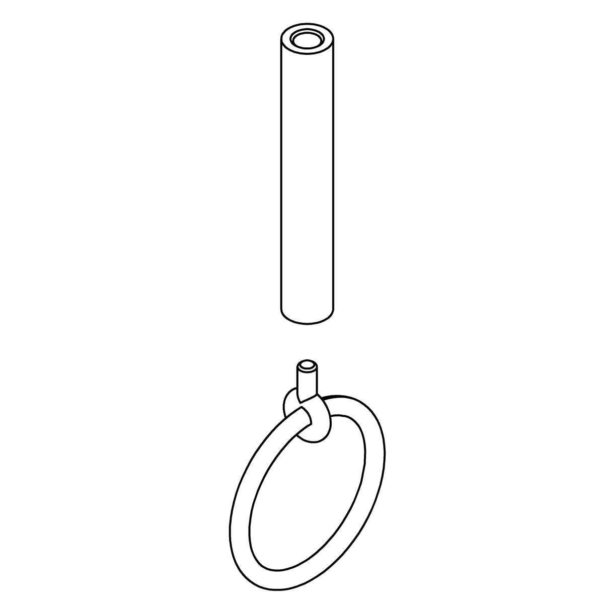 KOHLER Ring and Stem Finial - Brushed Bronze, K-1466678-BVL