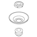 KOHLER Plate and Knob Finial - Brushed Bronze, K-1466680-BVL