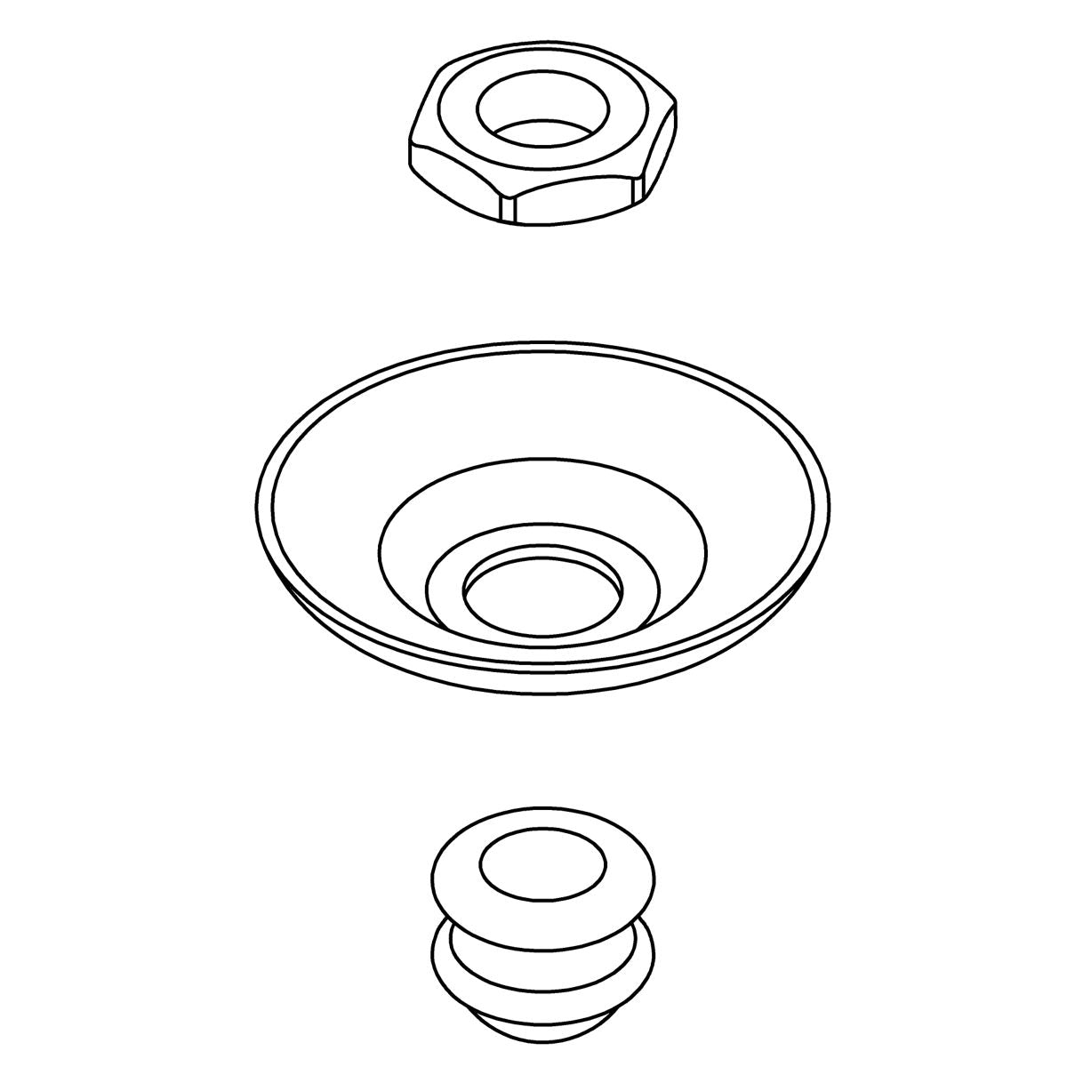 KOHLER Plate and Knob Finial - Brushed Bronze, K-1466680-BVL