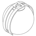 KOHLER Shade, Frosted Glass Sphere, Large - Polished Brass, K-1466685-2PL