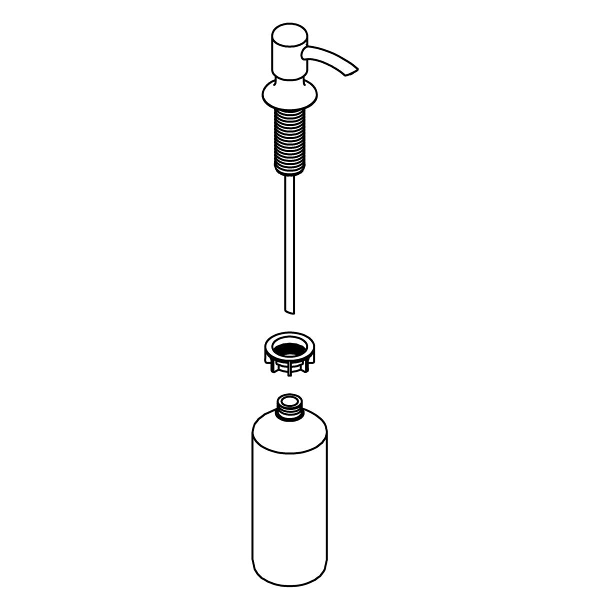 KOHLER Assembly, Soap Dispenser - Vibrant Brushed Moderne Brass, K-1469496-2MB