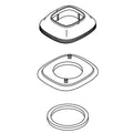 KOHLER Assembly, Single Hole Escutcheon - Vibrant Brushed Moderne Brass, K-1471121-2MB