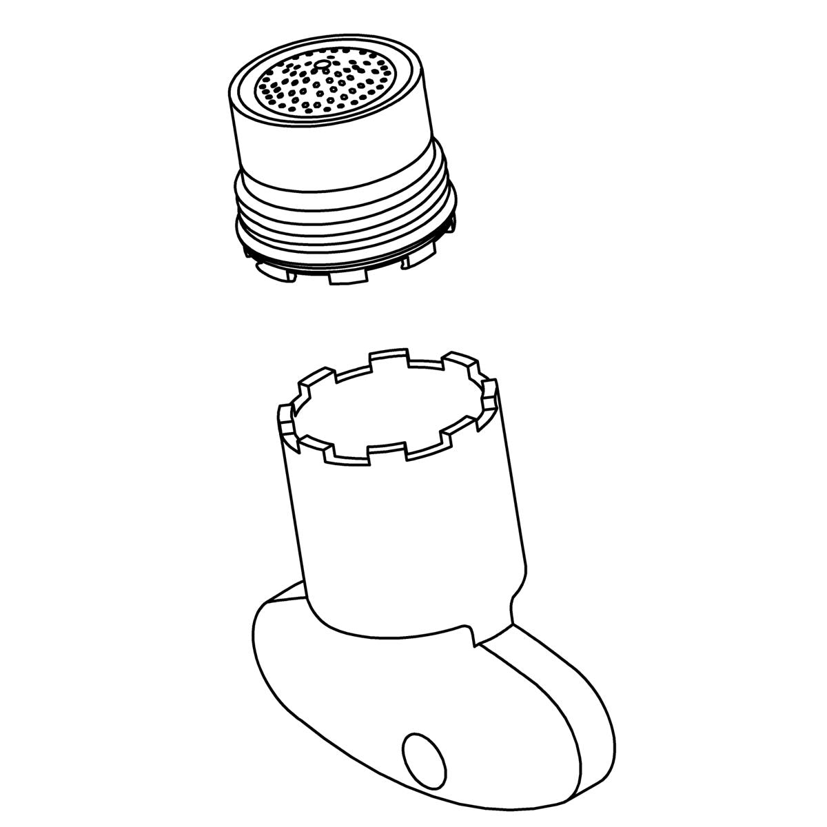 KOHLER Aerator Kit, Aerated Insert Tt 1.2 Gpm, K-1471126