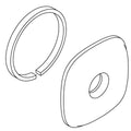 KOHLER Assembly, Escutcheon, Tubshower - Vibrant Brushed Moderne Brass, K-1471129-2MB