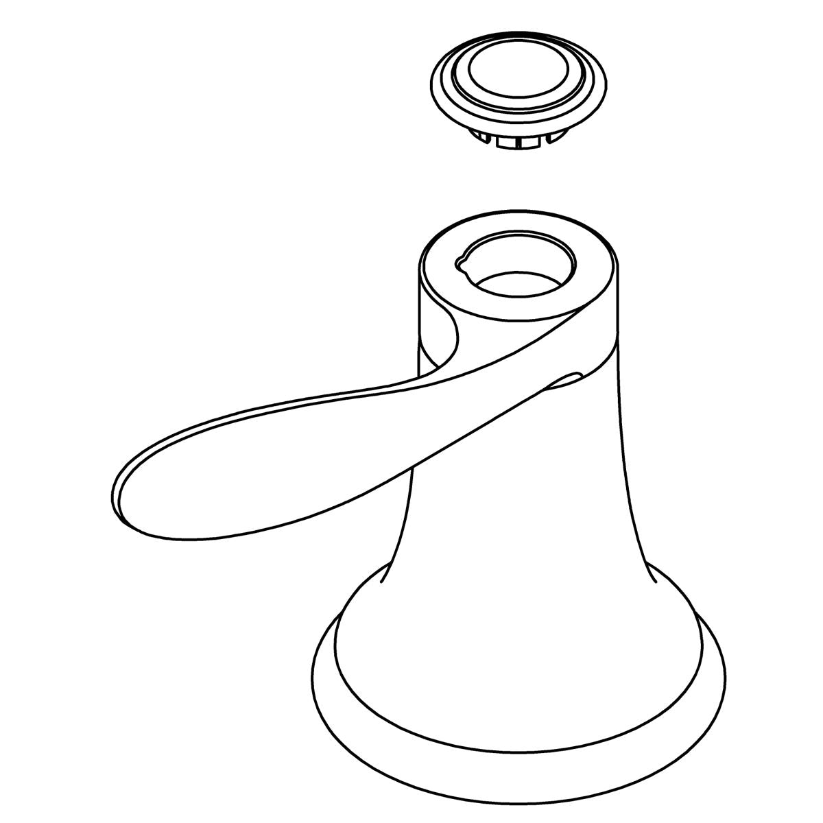 KOHLER Handle Assembly, Hot - Polished Chrome, K-1474188-CP