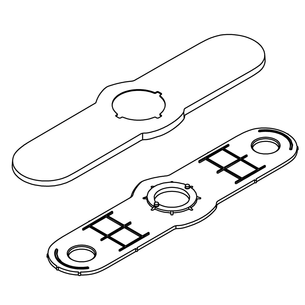 KOHLER Escutcheon Kit - Vibrant Brushed Moderne Brass, K-1474373-2MB