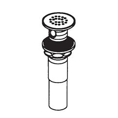 MOEN 14750 Commercial 1 1/4" Grid Strainer Waste (3.75"L X 4.5"W X 3"H) - Chrome