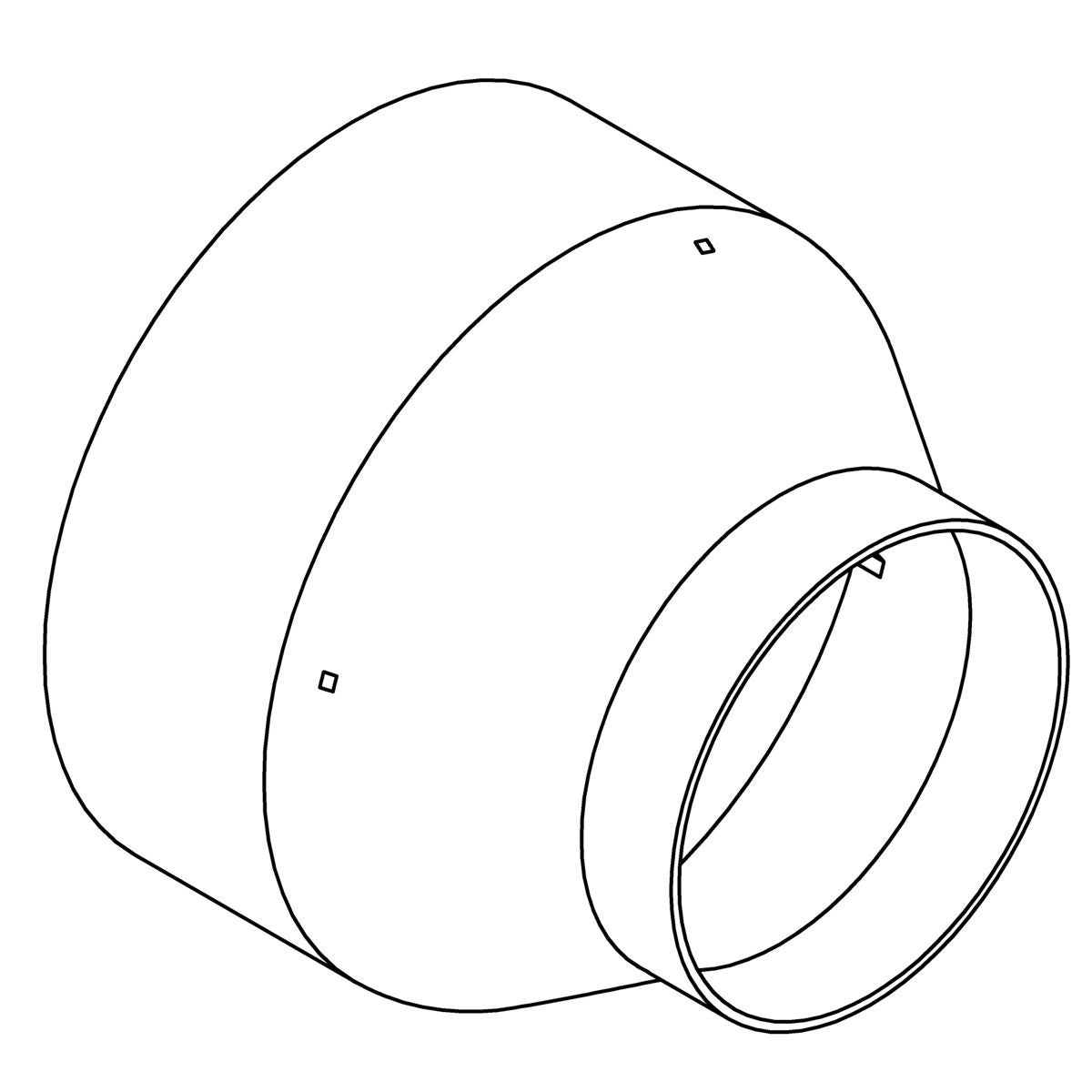 KOHLER 6" to 4" Duct Reducer, K-1475910