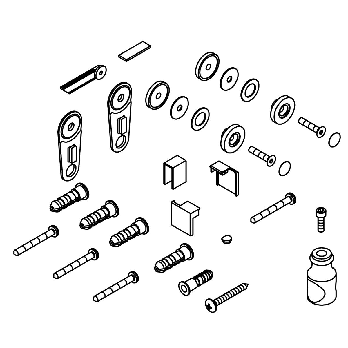 KOHLER Hardware Kit - Blister Pack - Vibrant Brushed Nickel, K-1476528-BN