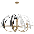 KICHLER 52573CPZ Petal 42.5 Inch 5 Light Chandelier In Champagne Bronze With Black Or White