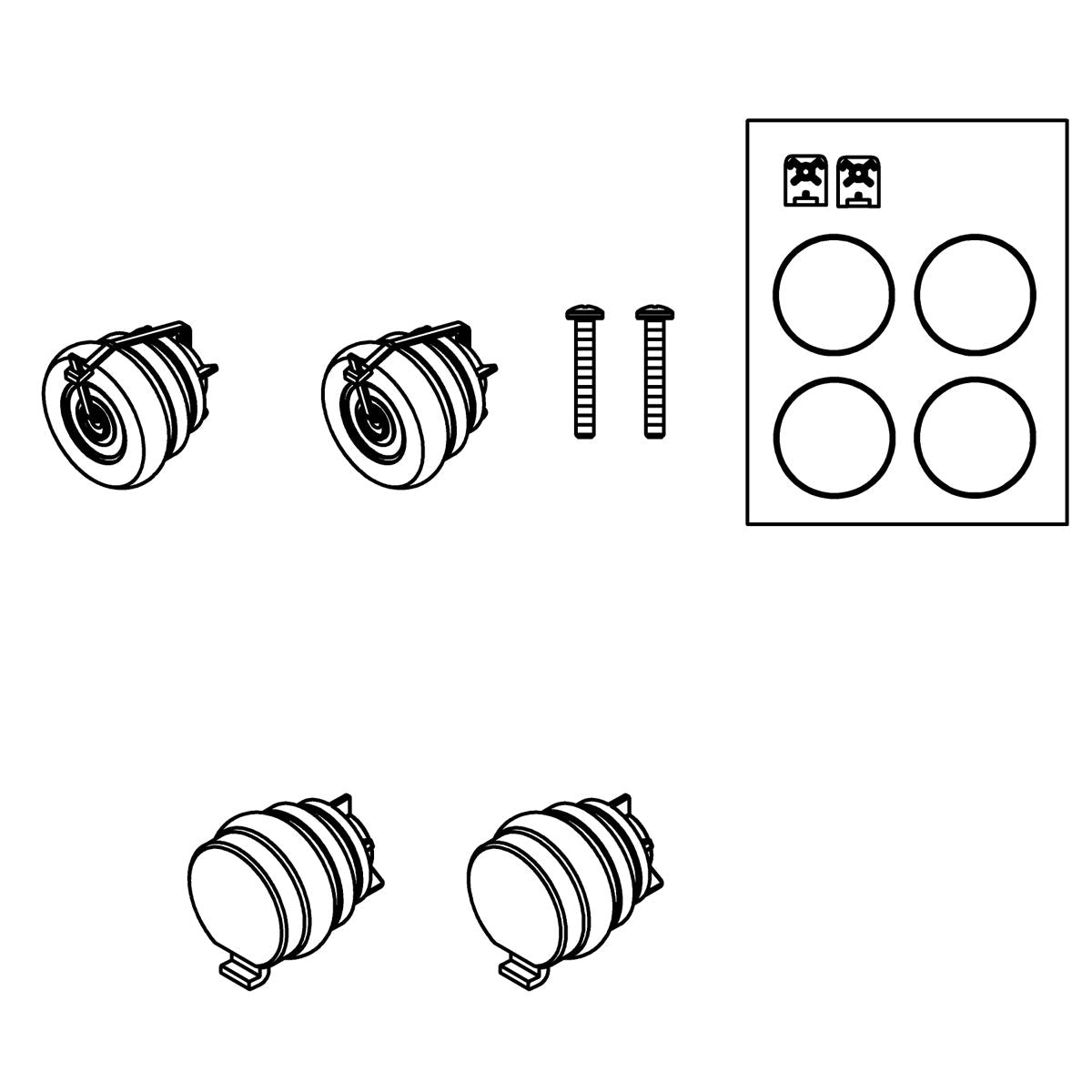 KOHLER Roller Kit+Plastic Parts - Enclave - Matte Black, K-1479106-BL