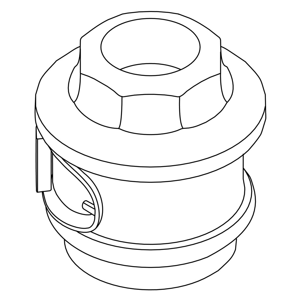 KOHLER Kit, Spray Nut - Vibrant Brushed Moderne Brass, K-1479886-2MB