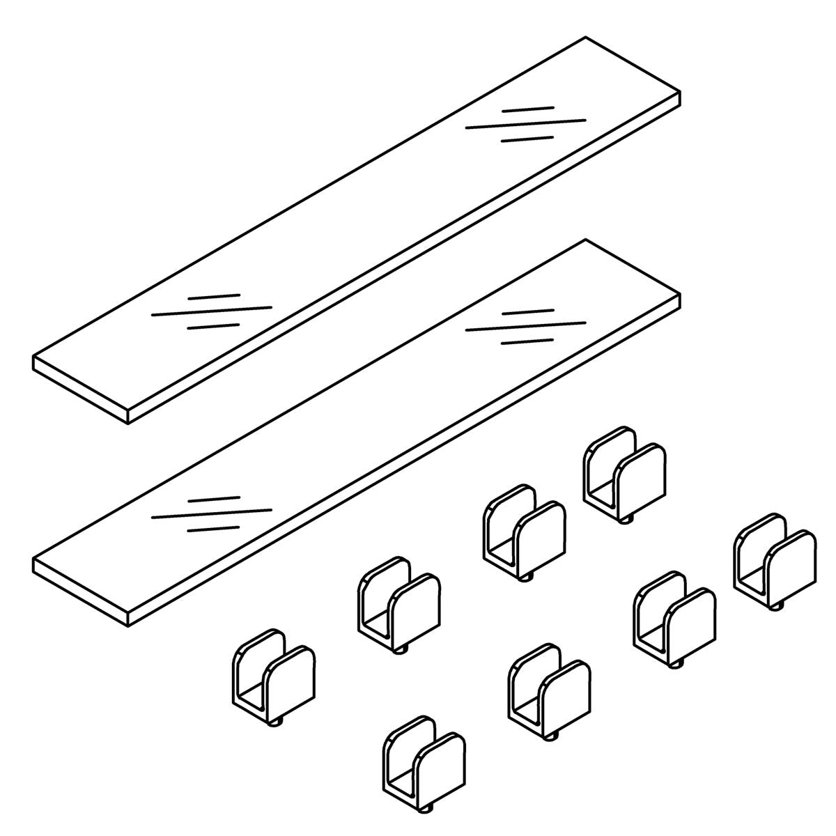 KOHLER Service Kit, 25" Shelf With C Clips, K-1479921