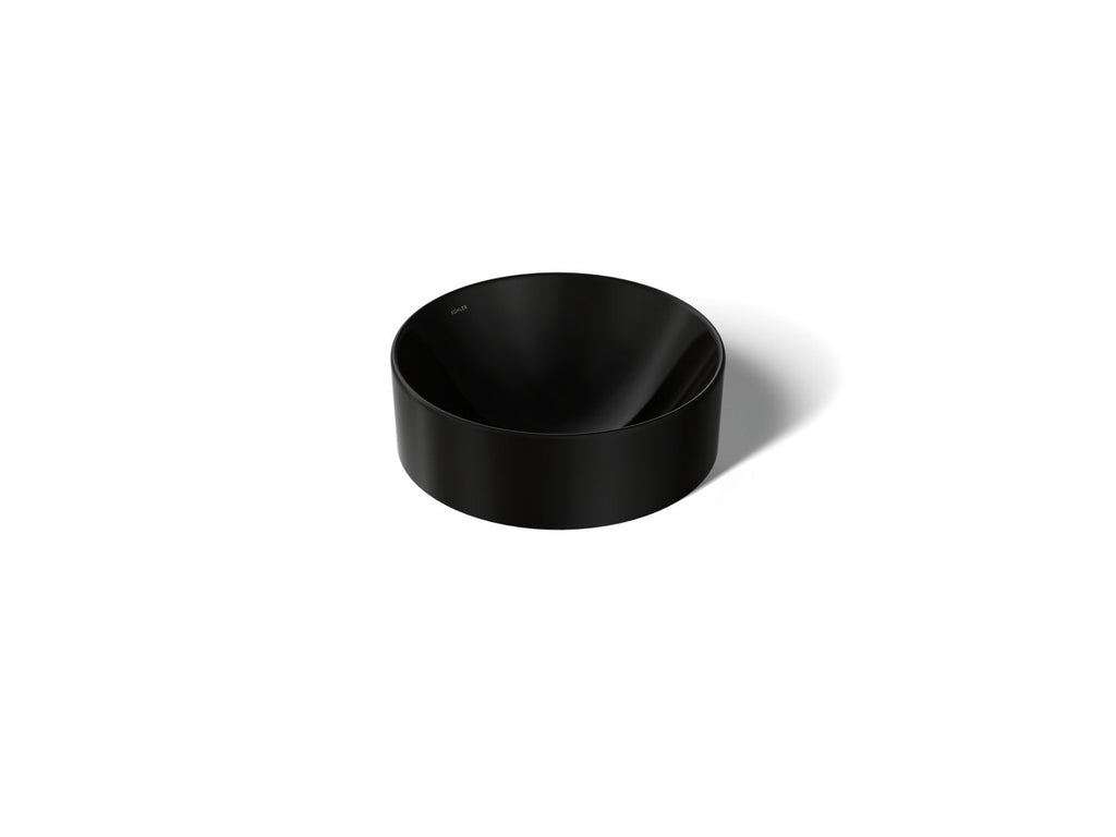 KOHLER K-14800-7 Vox 16-1/2" Round Vessel Bathroom Sink - Black Black