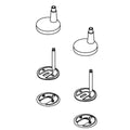 KOHLER Hinge Bottom Cover Mount Service Kit - Black Black, K-1481363-7