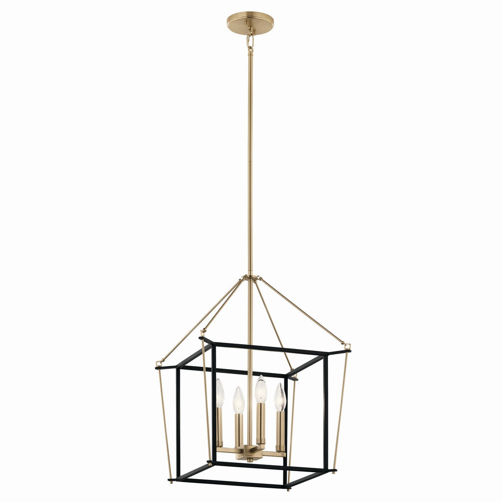 KICHLER 52626CPZ Eisley 21.25 Inch 4 Light Foyer Pendant In Champagne Bronze And Black